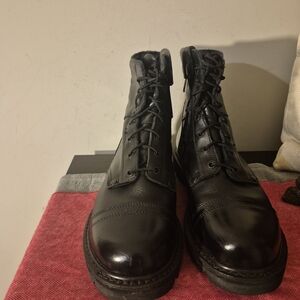 Rocky Paraboot Side Zipper Button Black Leather Jump Boots 2091 Men’s 11 M